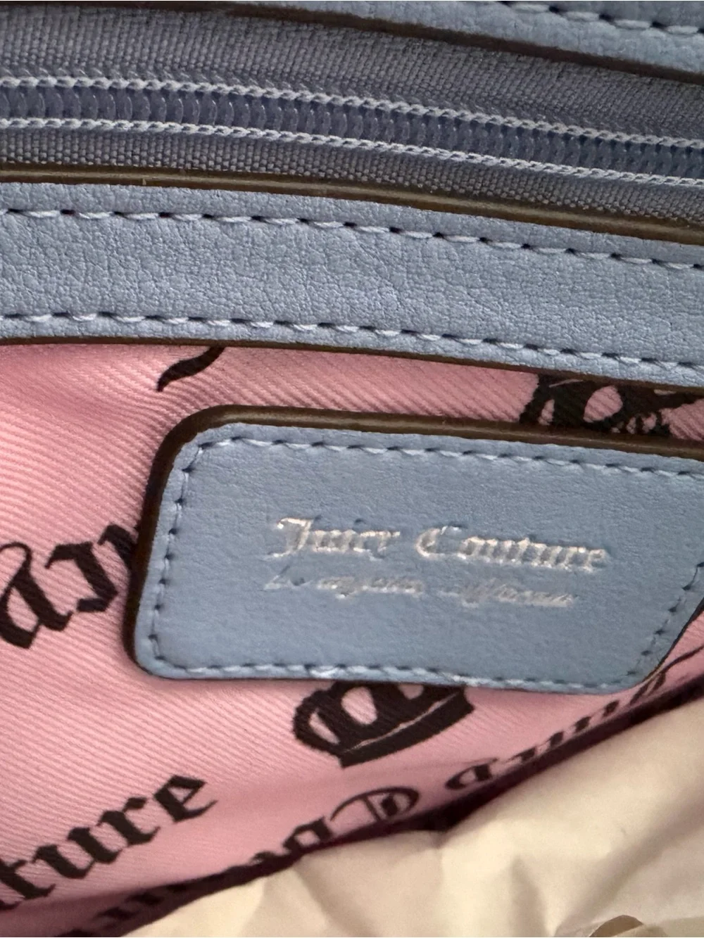 NWT: Juicy Couture Vintage Y2K Scottie Dogs Brown and Blue Daydreamer Tote